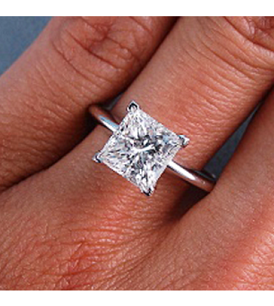 1.03 ct Princess Laser Drilled