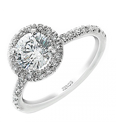 The Classic Halo Engagement Ring KS6391-R