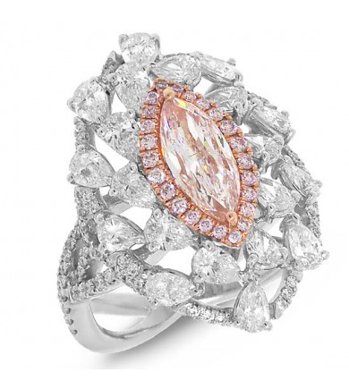 Fancy Rose Gold & Diamond Ring