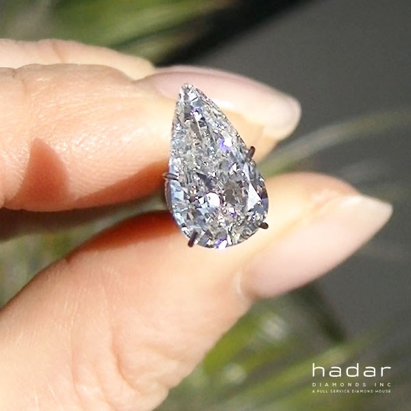 1.63 ct Pear Cut Laser Drillled Diamond