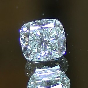 1.41 ct Cushion Cut, laser drilled diamond