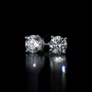 3.02 tcw GIA, HPHT Diamond Earrings, VVS1, Triple Excellent