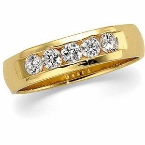 The "Enzo" Gold & Diamond Men's Band