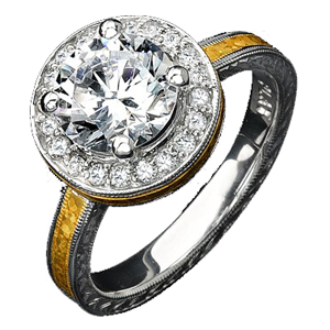 Two-Tone Halo Ring KS168X9511_RT8