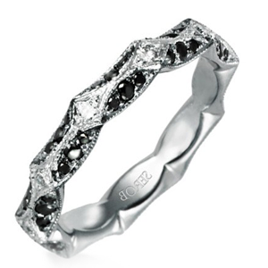 Modern Diamond & Sapphire Wedding Band KS9035B-B