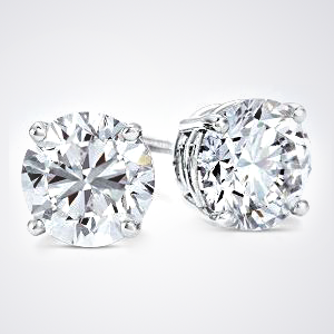 1.01 ct Round Clarity Enhanced Diamond Earrings