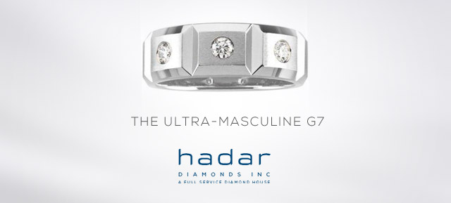 The G7 Men's Wedding Band by Hadar Diamonds